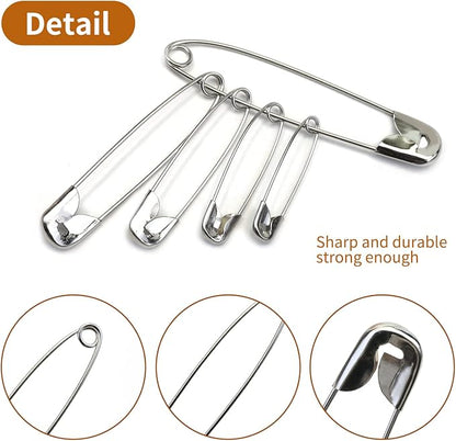 250pcs Safety Pins, 45mm Safety Pins Bulk, Rust Resistant, Heavy Duty Variety - Image 2