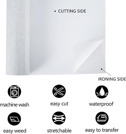 FUNKAKA Glitter White HTV Heat Transfer Vinyl Rolls - Image 3