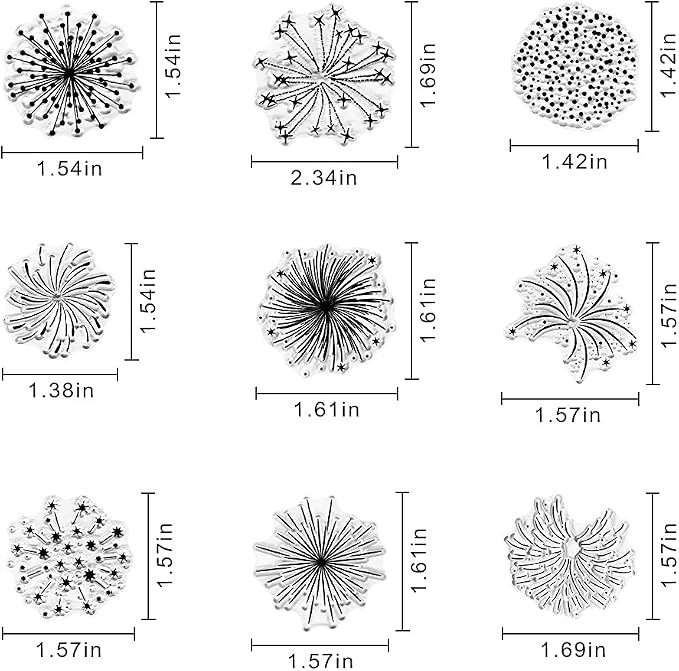 Christmas Firework Star Clear Stamps - Image 2