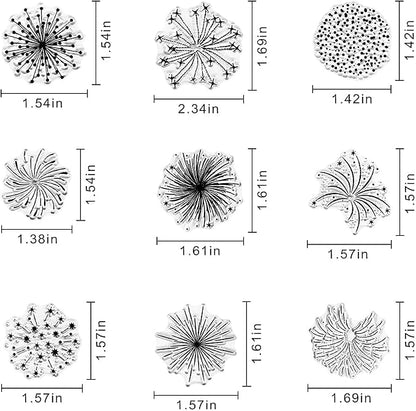 Christmas Firework Star Clear Stamps - Image 2