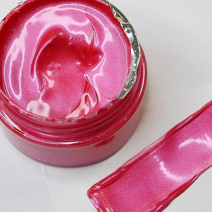 Shimmer Metallic Acrylic Paint Rose Red Metallic Chalk Paste 1.7oz/50ml by JAJADO