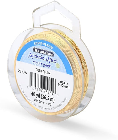 Artistic Wire, 28 Gauge Silver Plated Tarnish Resistant Colored Copper Craft by ArtisticWire