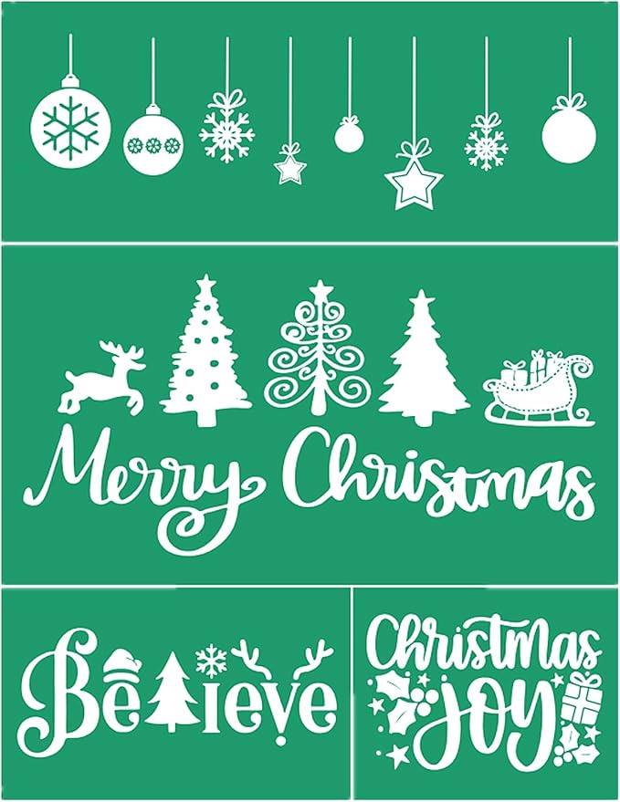 JAJADO JAAJDO Merry Christmas Silk Screen Transfers Christmas Tree Silk Screen by JAJADO