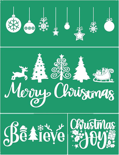 JAJADO JAAJDO Merry Christmas Silk Screen Transfers Christmas Tree Silk Screen by JAJADO