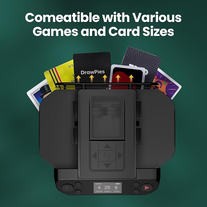 Automatic Card Shuffler and Dealer 2-in-1 Machine Set, 1-12 Player, Rotatable - Image 7