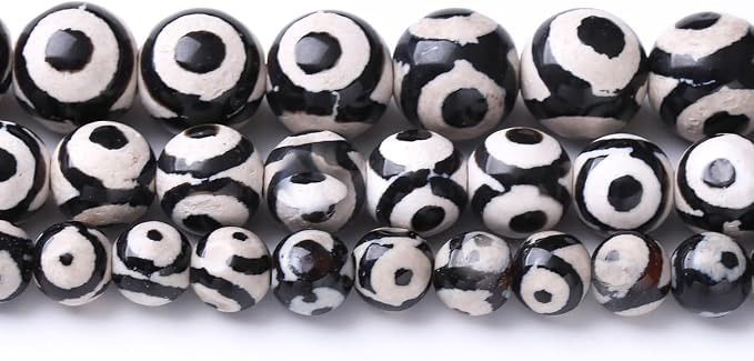 36PCS 10MM Natural Tibetan Stone Beads Round Loose Stone Beads - Image 2