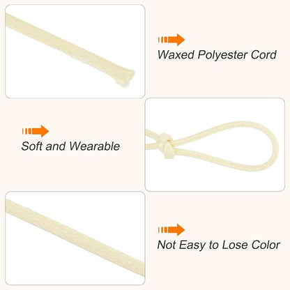 MECCANIXITY Waxed Cord 2.5mm Waxed Polyester Cord 87 Yard Wax String - Image 3