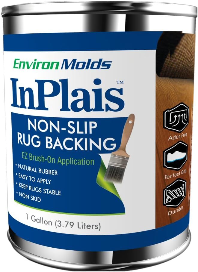 InPlais Non-Slip Area Rug Backing 1-Gallon Fabric & Floor Safe Latex Layer | by Unknown