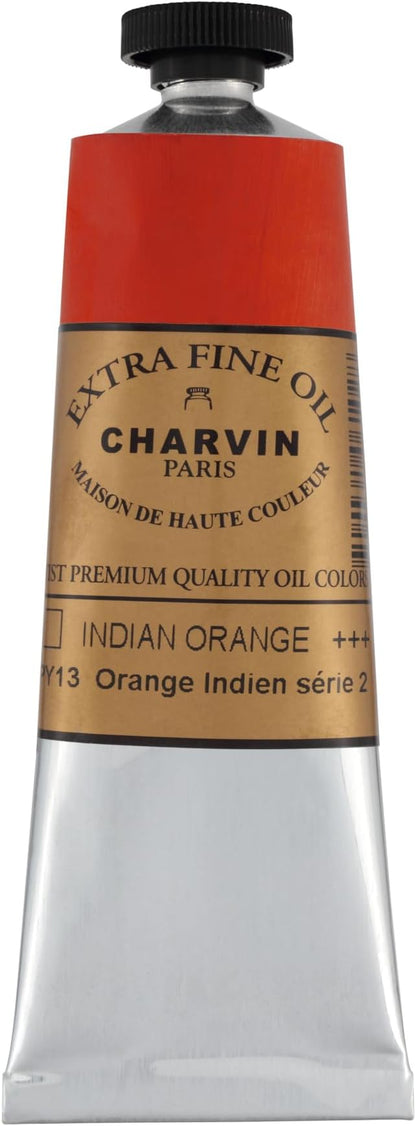 Charvin Extra Fine Oil Paint, Indian Orange 60 mL - Image 2