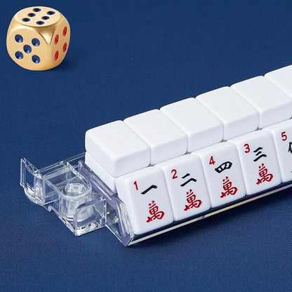 Mahjong Racks with Pushers, Enhanced Mah Jongg Tile Holders Set of 4 with 3 - Image 3