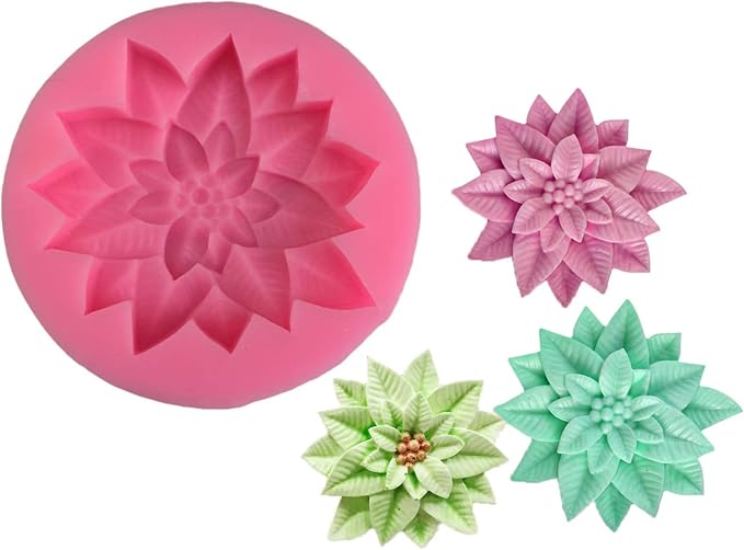 2Pcs Holly Leaf Silicone Mold for Fondant Chocolate Candy Cake Decorating - Image 7