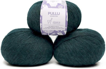 Pullu - Baby Alpaca Merino Wool Yarn Set of 3 Skeins Worsted Weight - Sourced by ALPACAWAREHOUSE