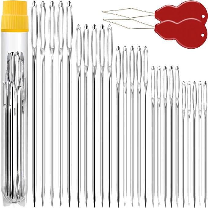 50 Pack Premium Large Eye Needles by JollMono