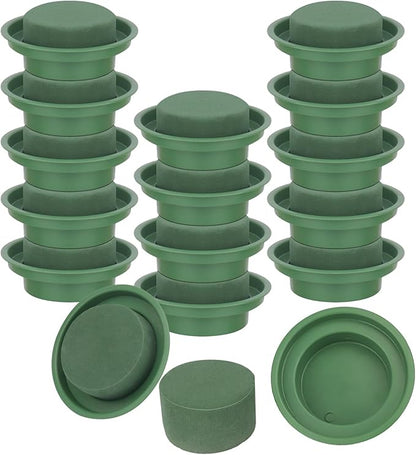 16 Packs Floral Foam with Bowl, Versatile Round Wet Foam by IHDYPPEW