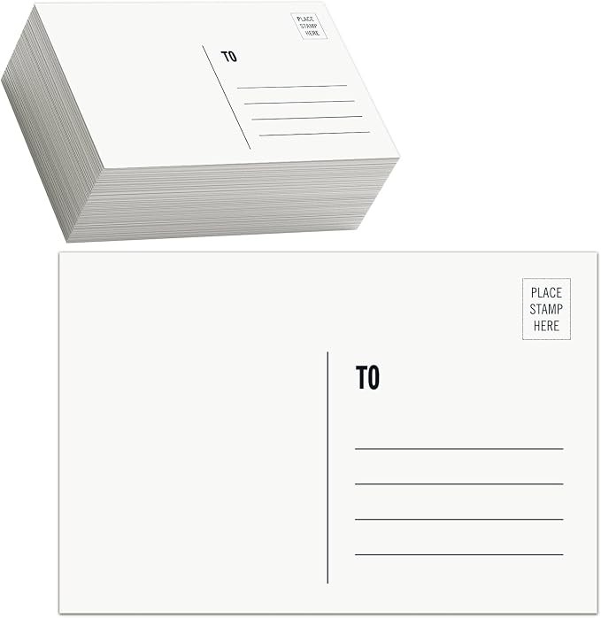 4x6 Blank Postcards for Mailing, Thick Cardstock, Thank You, Invitations & DIY by JINMIKEJI