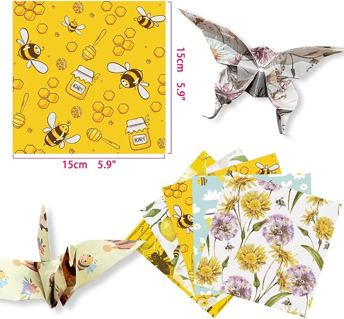 Square Origami Paper 6x6 Double Sided 50 Sheets 50 Colors 70GSM Origami Kit - Image 2