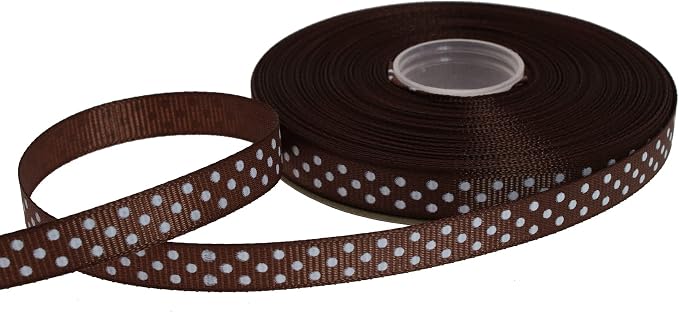 Polka Dot Grosgrain Ribbon 25 Yard Each Roll 100% Polyester - Image 2