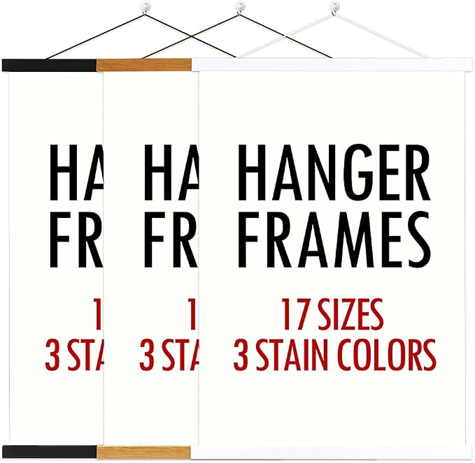 Ywlake Magnetic Poster Hanger, 19x27 19x13 19x25 Poster Frame Wood Wooden - Image 5