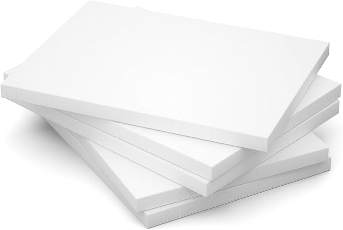 GOTIDEAL Stretched Canvas, 16x20 Inch Set of 5, Primed White - Image 3