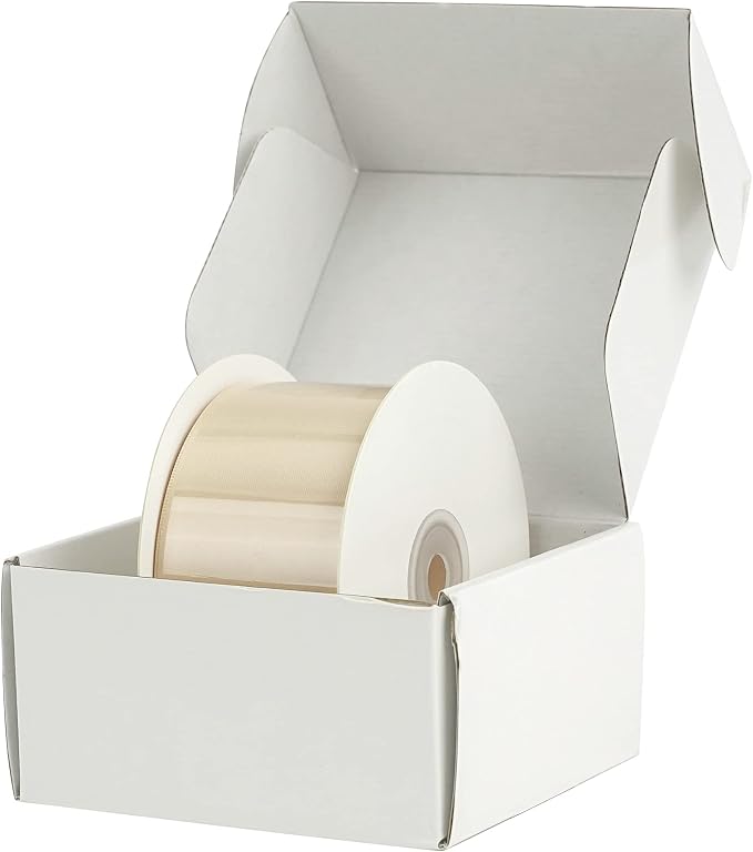 HUIHUANG Champagne Gold Ribbon 2 inch Double-Faced Champagne Satin Ribbon - Image 6