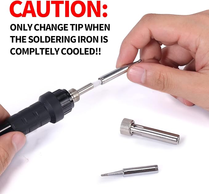 YIHUA 947-III 60W Soldering Iron Kit Temperature Adjustable 428-896°F 2-IN-1 - Image 7