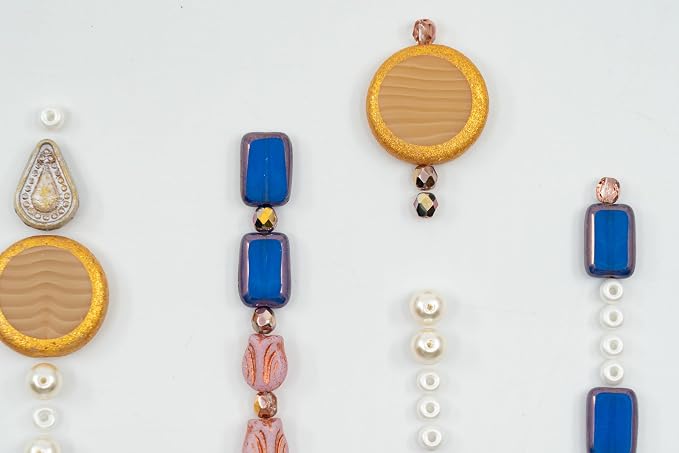 2.1oz of Glass Bead Mix with Pearls, Filigree Teardrops and Fresca Czech Beads - Image 3