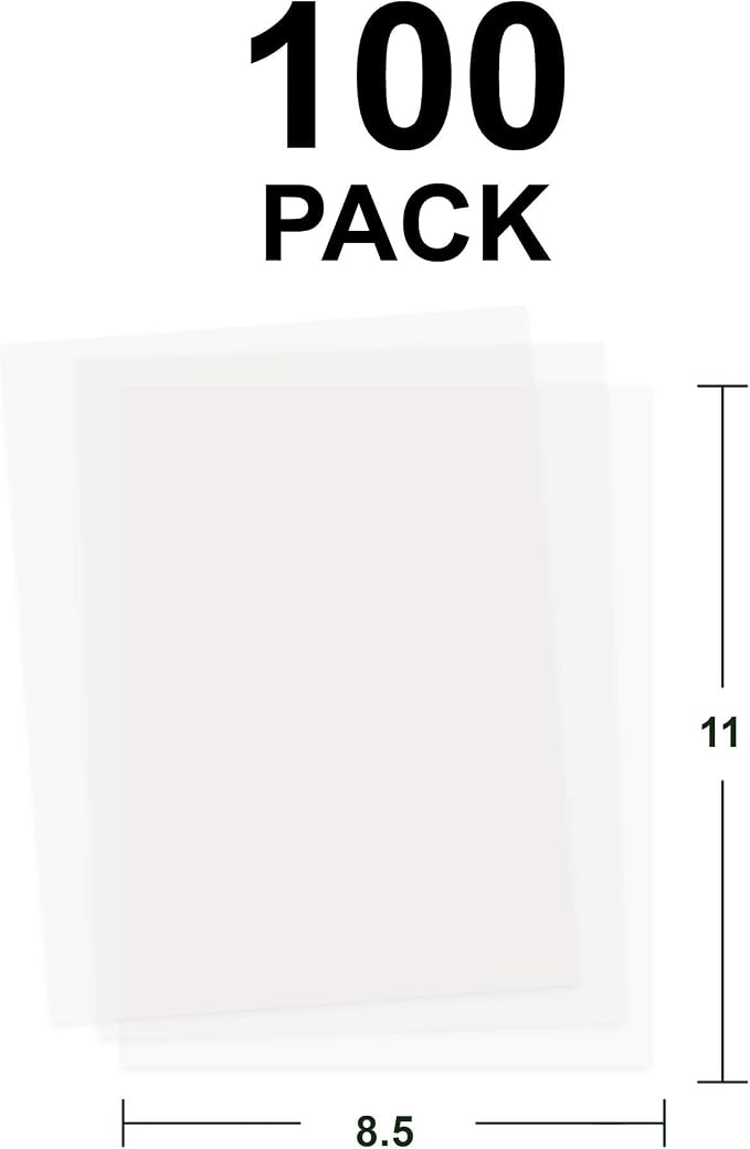 100 Pack Translucent Vellum Paper, 8.5 x 11 Inches - Image 3