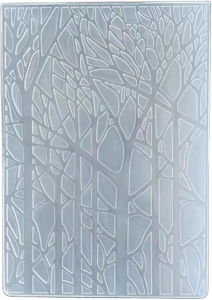 NZJ Merry Christmas Forest Tree Plastic Embossing Folders by NZJ