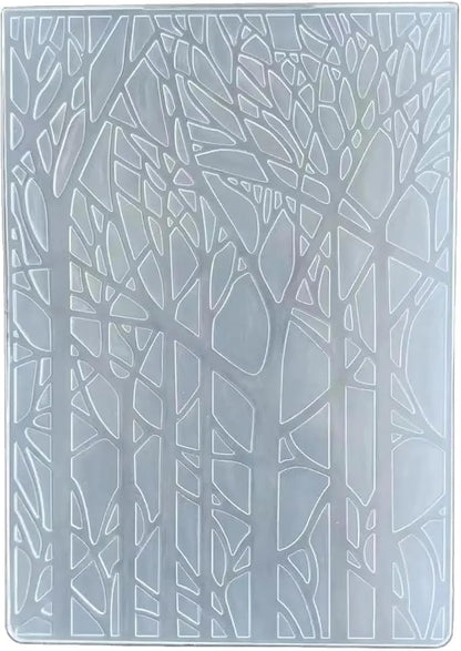 NZJ Merry Christmas Forest Tree Plastic Embossing Folders by NZJ