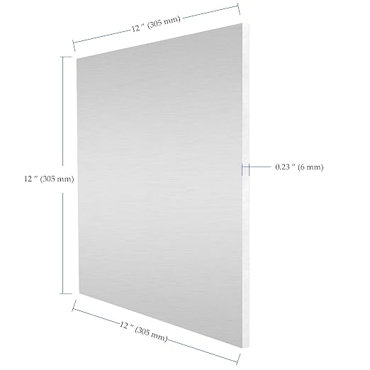 6061 Aluminum Sheet 12 x 12 x 1/4 Inch, Heavy Duty Metal Aluminum Sheet - Image 2