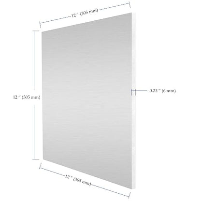 6061 Aluminum Sheet 12 x 12 x 1/4 Inch, Heavy Duty Metal Aluminum Sheet - Image 2