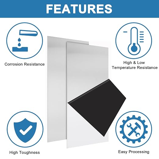 2Pcs 304 Stainless Steel Sheets Metal 6" x 12" x 1/32" Inch 304 Stainless Steel - Image 2