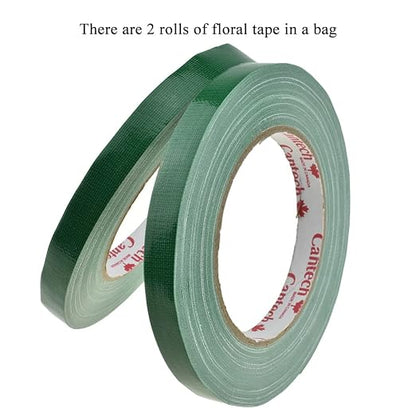 HAHIYO Green 0.5Inch Wide 2Rolls Floral Tape Waterproof Florist Tape Flower - Image 6