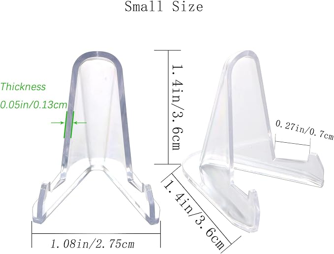 50 PCS Acrylic Display Holder Clear Display Easel Stands - Image 2