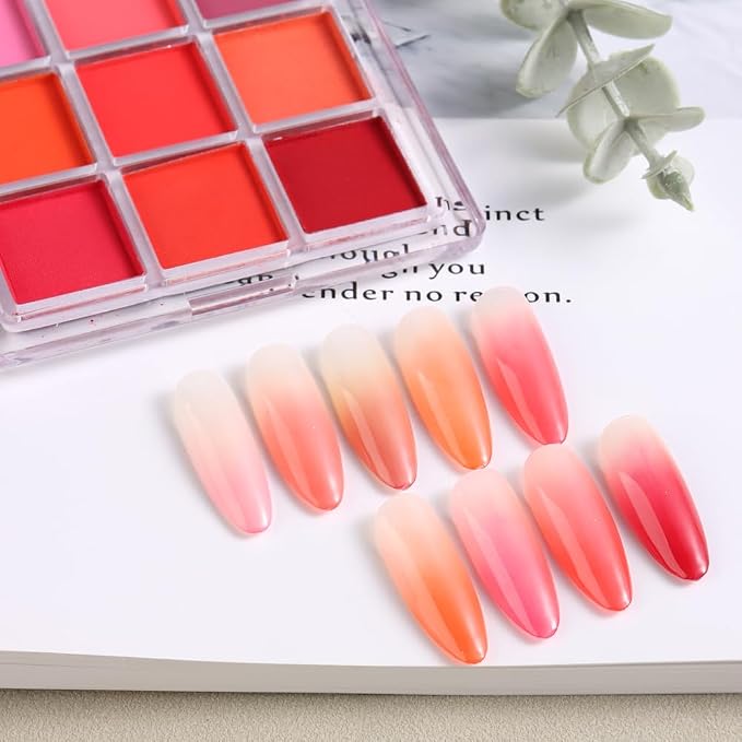 9 Colors Solid Neon Phosphor Ombre Nail Powder Set, Fluorescent Pigment Powder - Image 6