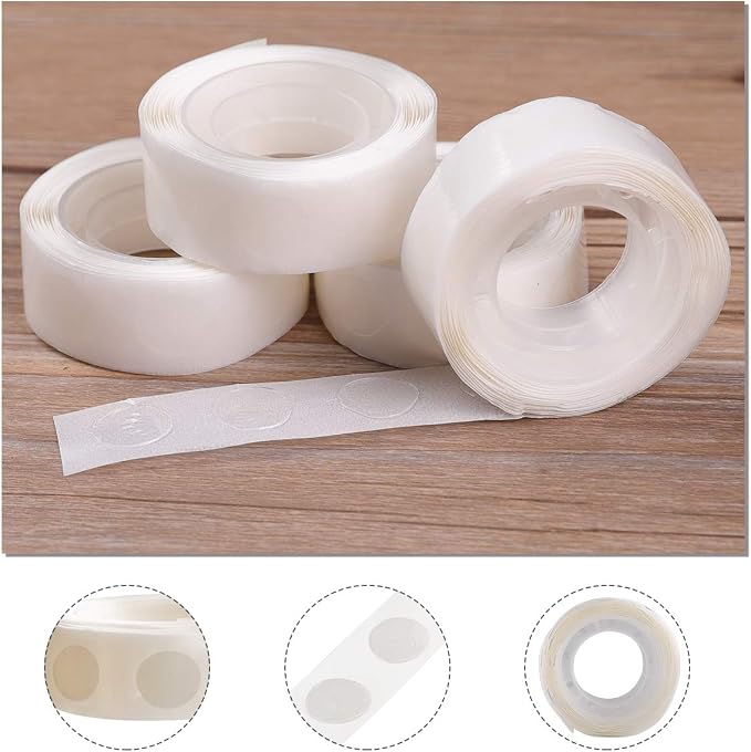 1600pcs Glue Point Clear Balloon Glue Removable Adhesive Dots Double Sided Dots - Image 3