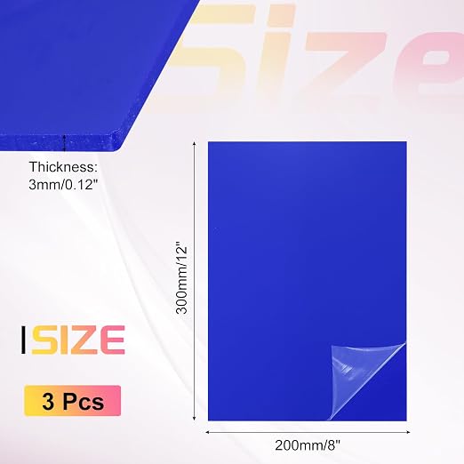 uxcell 3Pcs Acrylic Sheets 12x8 Inch Acrylic Panel 1/8 Inch-3mm Plastic Board - Image 2