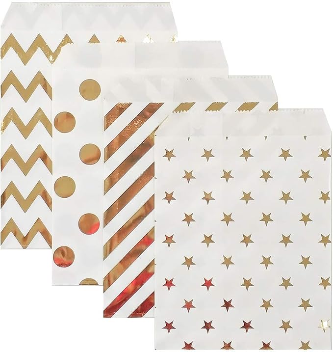 KEYYOOMY 200 Pcs Bright Gold Candy Buffet Bags by KEYYOOMY