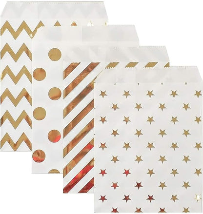 KEYYOOMY 200 Pcs Bright Gold Candy Buffet Bags by KEYYOOMY