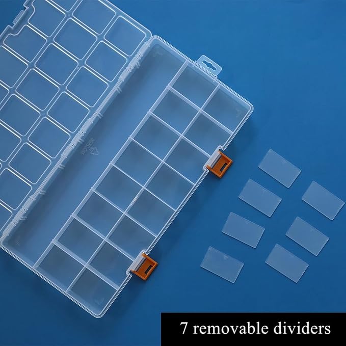 BangQiao 3 Pack 24 Grids Clear Plastic Storage Box - Image 4