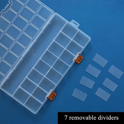 BangQiao 3 Pack 24 Grids Clear Plastic Storage Box - Image 4