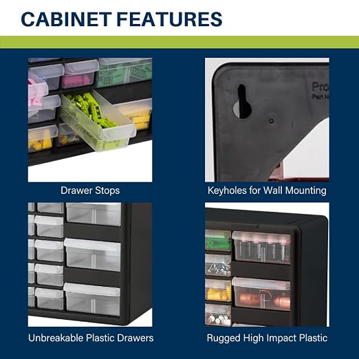 Akro-Mils 26-Drawer Plastic Drawer Storage Cabinet - Image 3