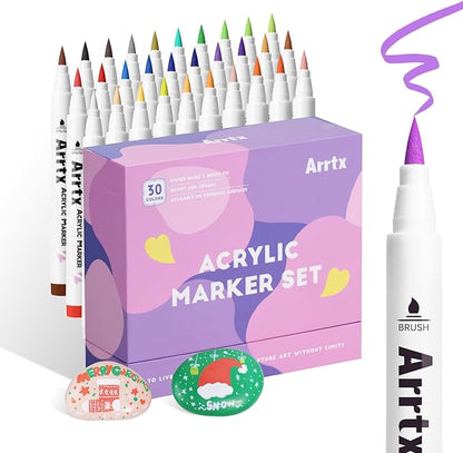 Arrtx 30 Colors Acrylic Paint Pens by Arrtx