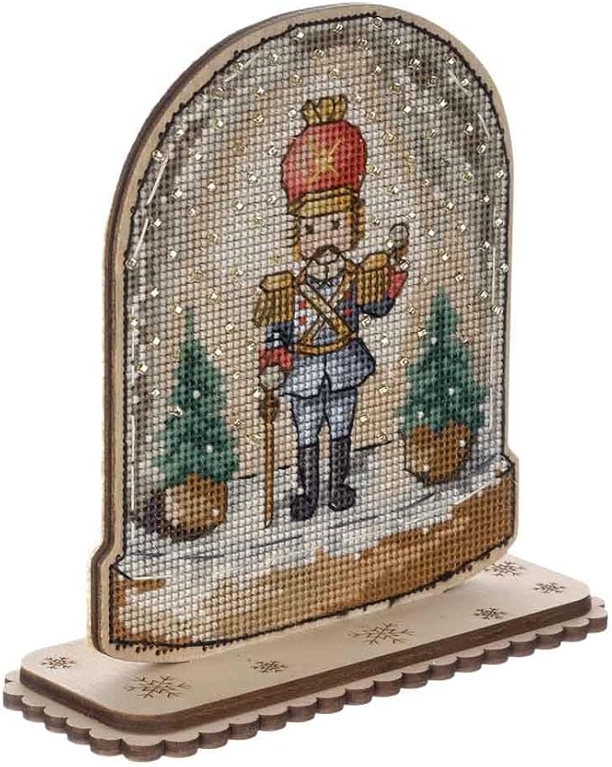 Wizardi Christmas Soldier Cross-Stitch kit on Wood FLW-048 Wonderland Crafts - Image 3