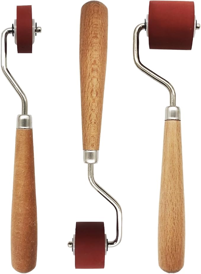 3 Pcs Craft Stamping Brayers Brayer Rollers, Rubber Rollers Brayer, Rubber by Unknown