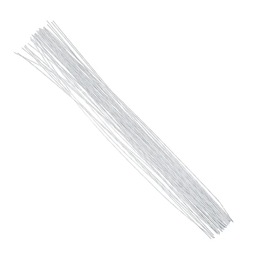DECORA 20 Gauge White Floral Stem Wire 16 inch, 50/Package by DECORA