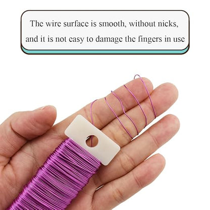 HAHIYO 26Gauge Pink Metal Floral Wire - Image 4