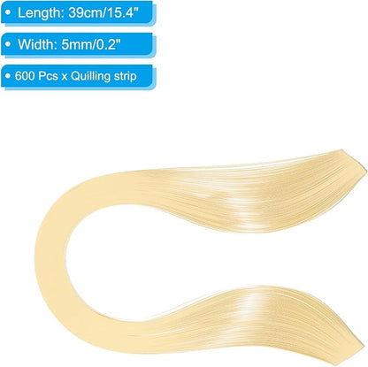 PATIKIL Quilling Strips Paper 600pcs 5mm 39cm Origami Paper Quilling Kits - Image 2