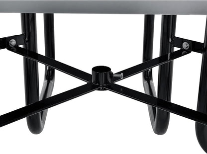 Global Industrial 46" Square Picnic Table, Expanded Metal, Attached Benches - Image 7
