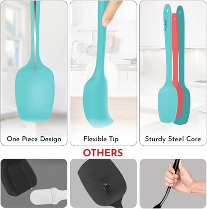 Culinary Couture 4-Piece Aqua Baking Spatula Set - Image 3